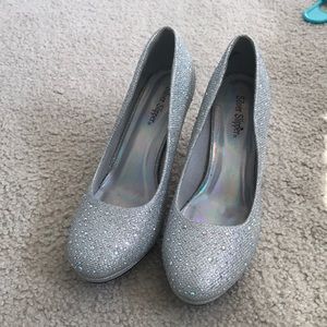 silver heels
